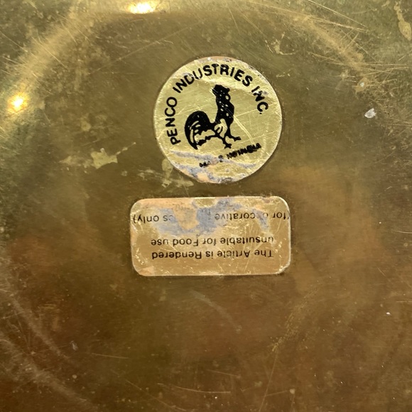 Vintage Penco Industries brass enameled bowl - Picture 4 of 4